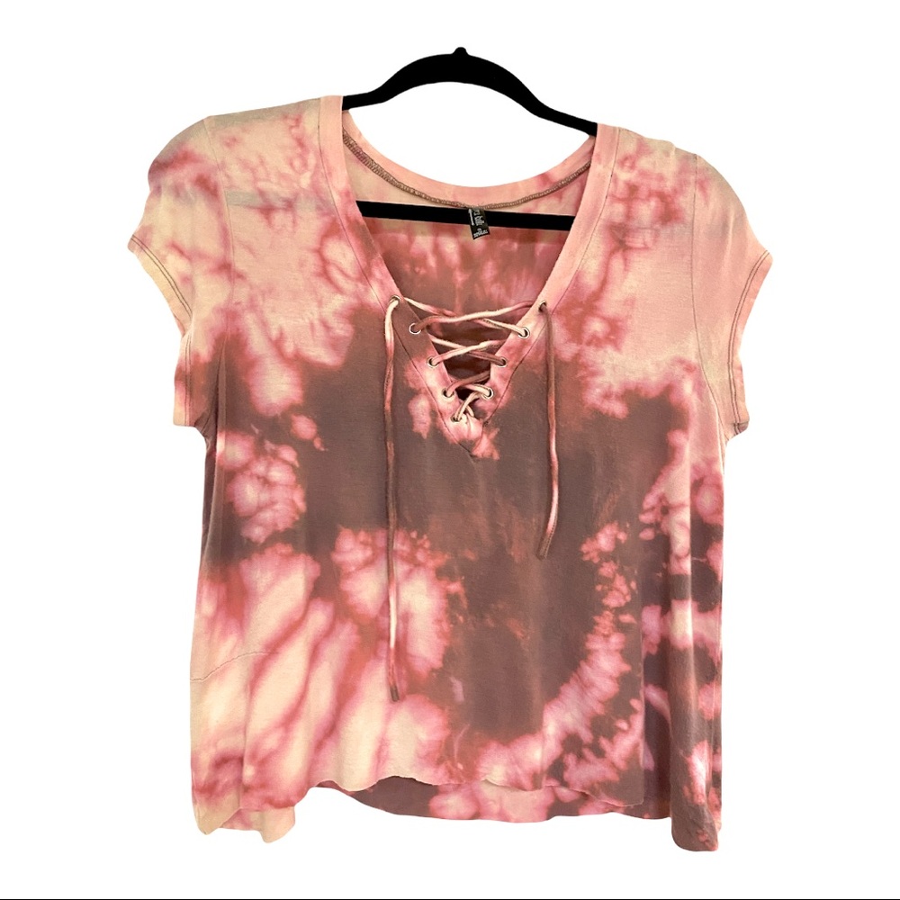 Pink Tied eye shirt